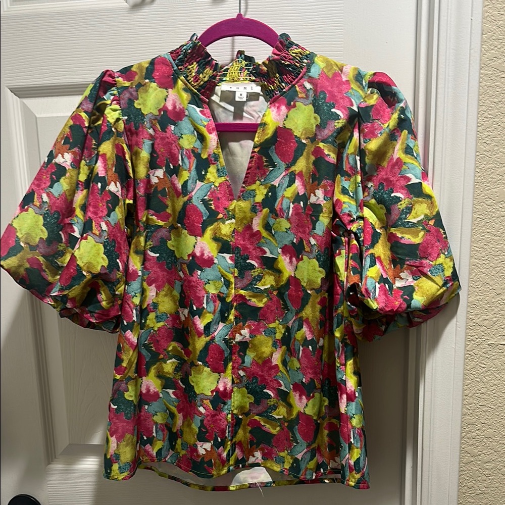 Floral Puff Sleeve Top